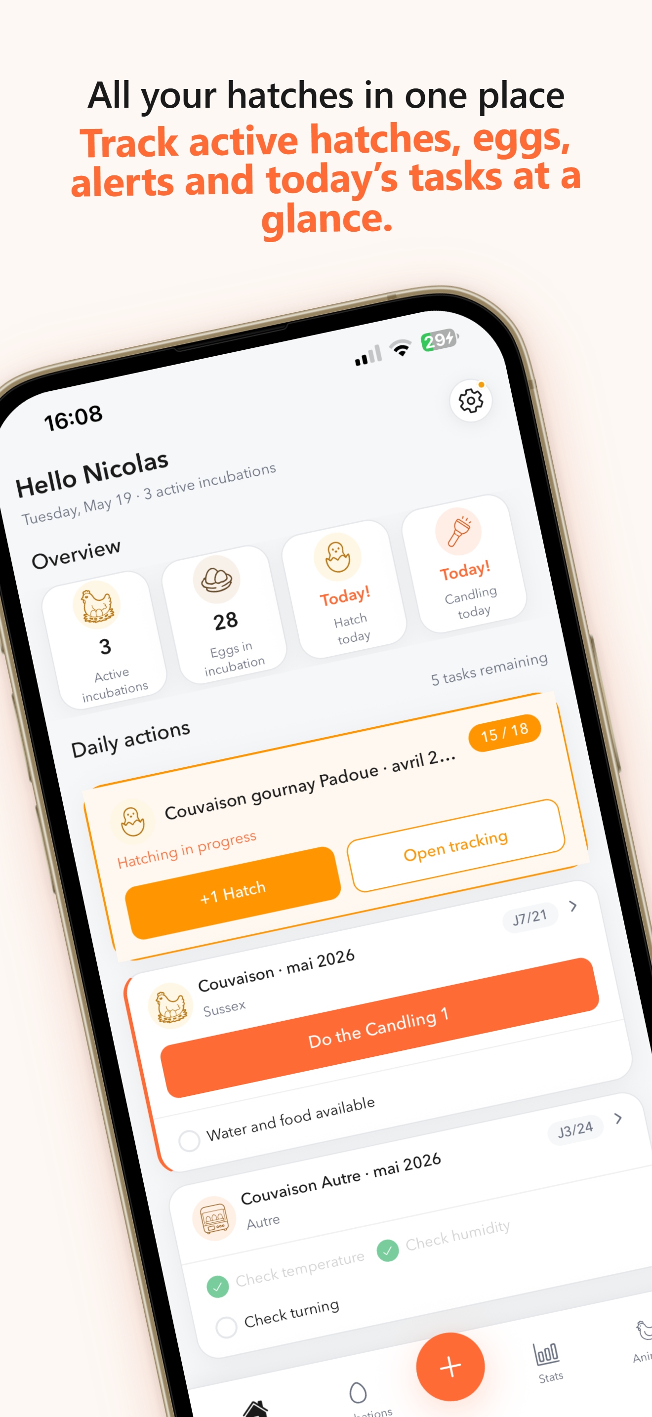 Your hatches in one place - Eggtrackr