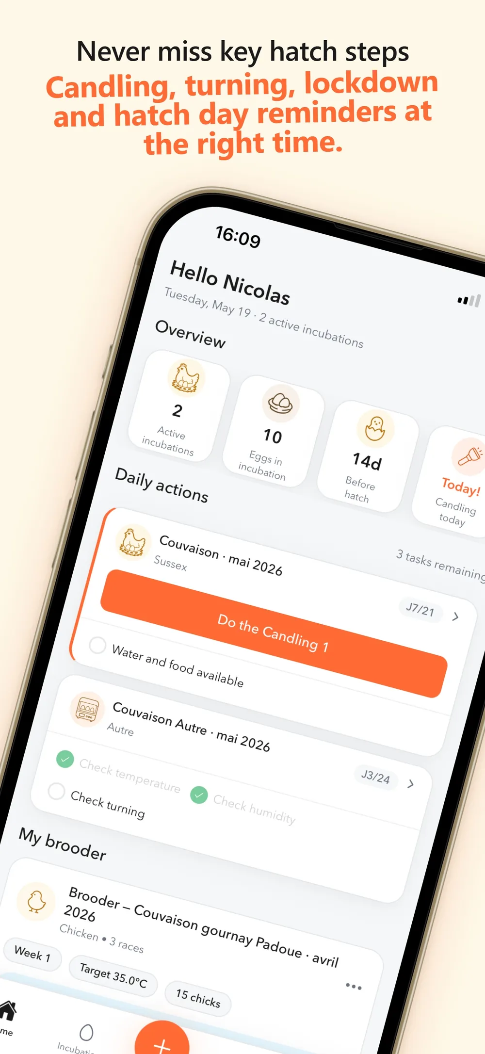Never miss the key steps, Eggtrackr