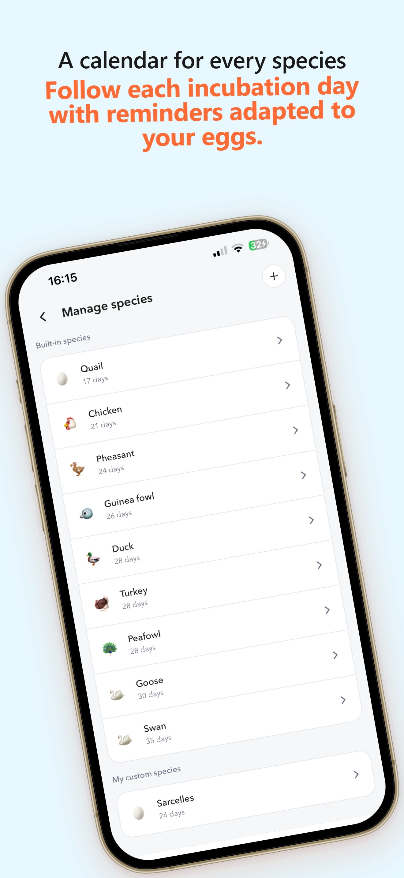 A calendar adapted to each species - Eggtrackr