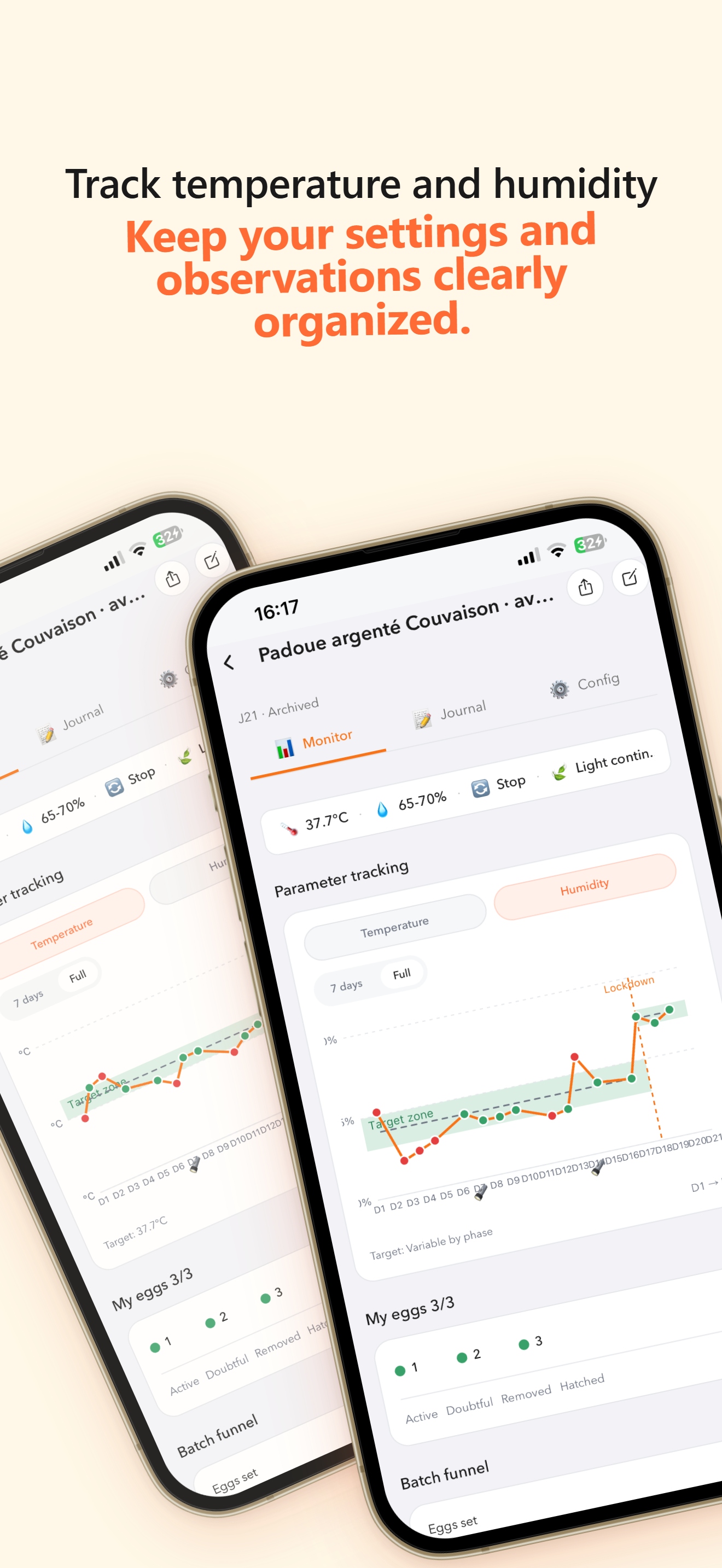 Keep your settings organized - Eggtrackr