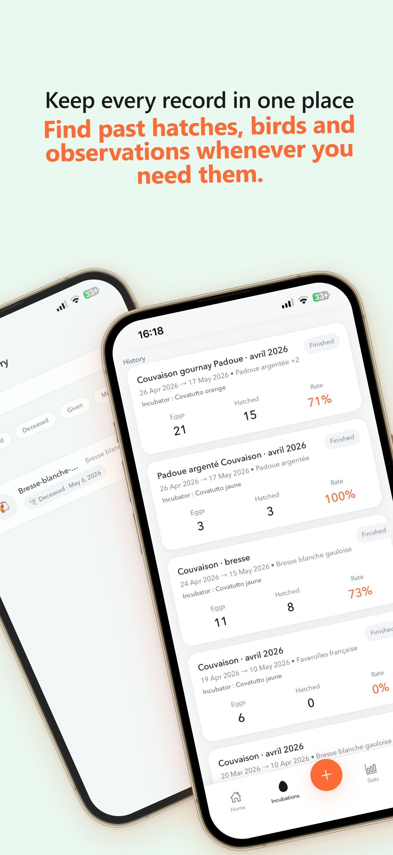 Find your history easily - Eggtrackr