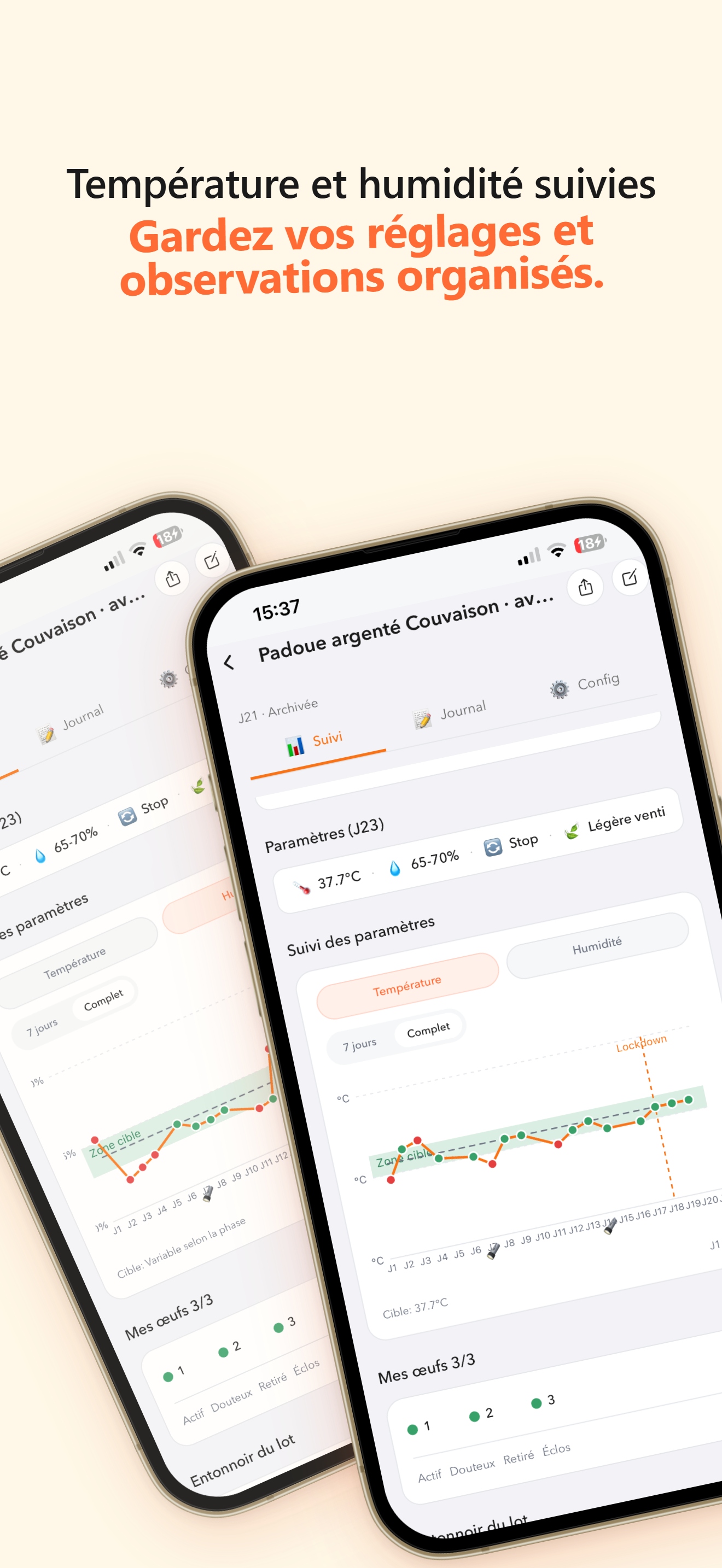 Gardez vos réglages organisés - Eggtrackr